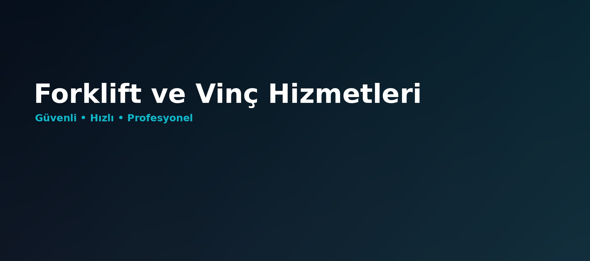 Vinç Kiralama Hizmetinde Güvenli Çalışma Nasıl Sağlanır?